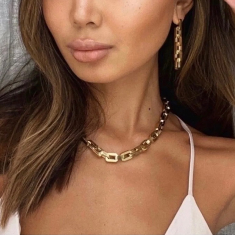 Eddie Borgo Supra Link Necklace  Supra Link Drop Earrings